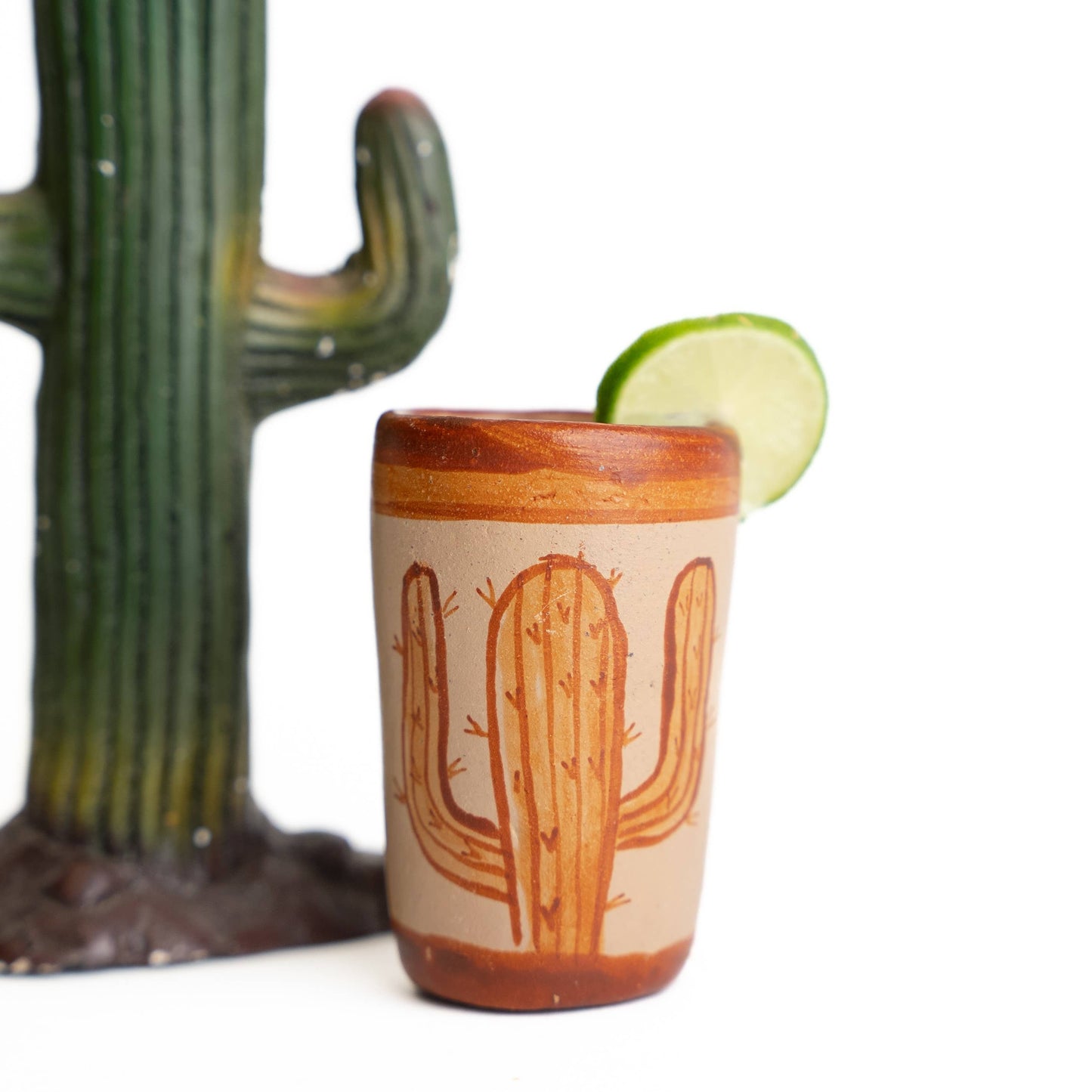 MEXTEQUIL Terracotta Tequila Shot Glasses - Set of 4 - Icons