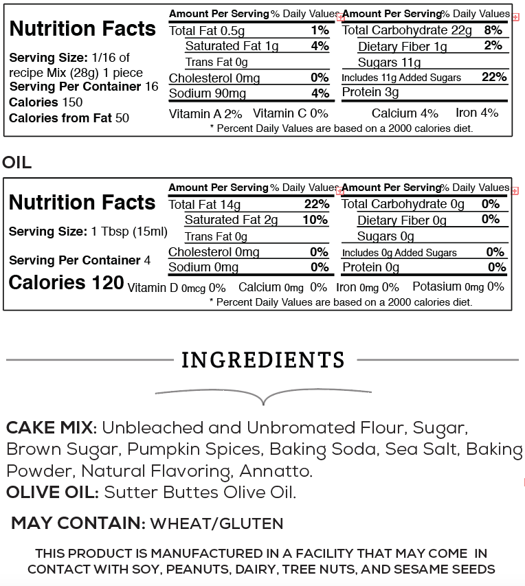 Pumpkin Spice Olive Oil Cake Mix – Cozy Fall Baking