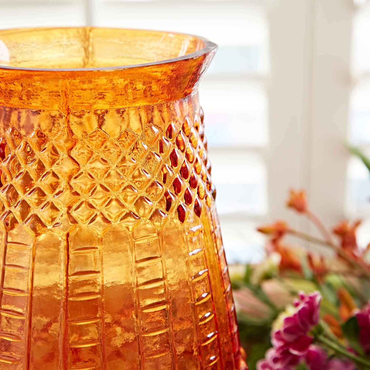 Orange Recycled Glass Vase