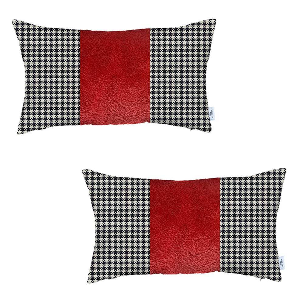 Boho-Chic Decorative Vegan Faux Leather Pillow