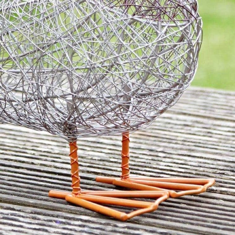 Handmade Duck Wire Garden Ornament