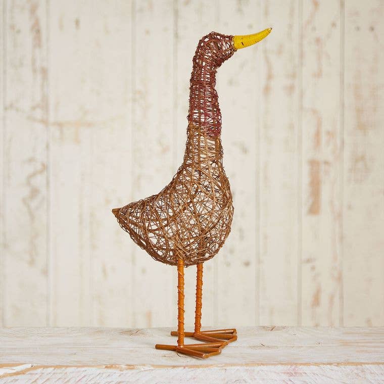 Handmade Curious Duck Wire Garden Ornament