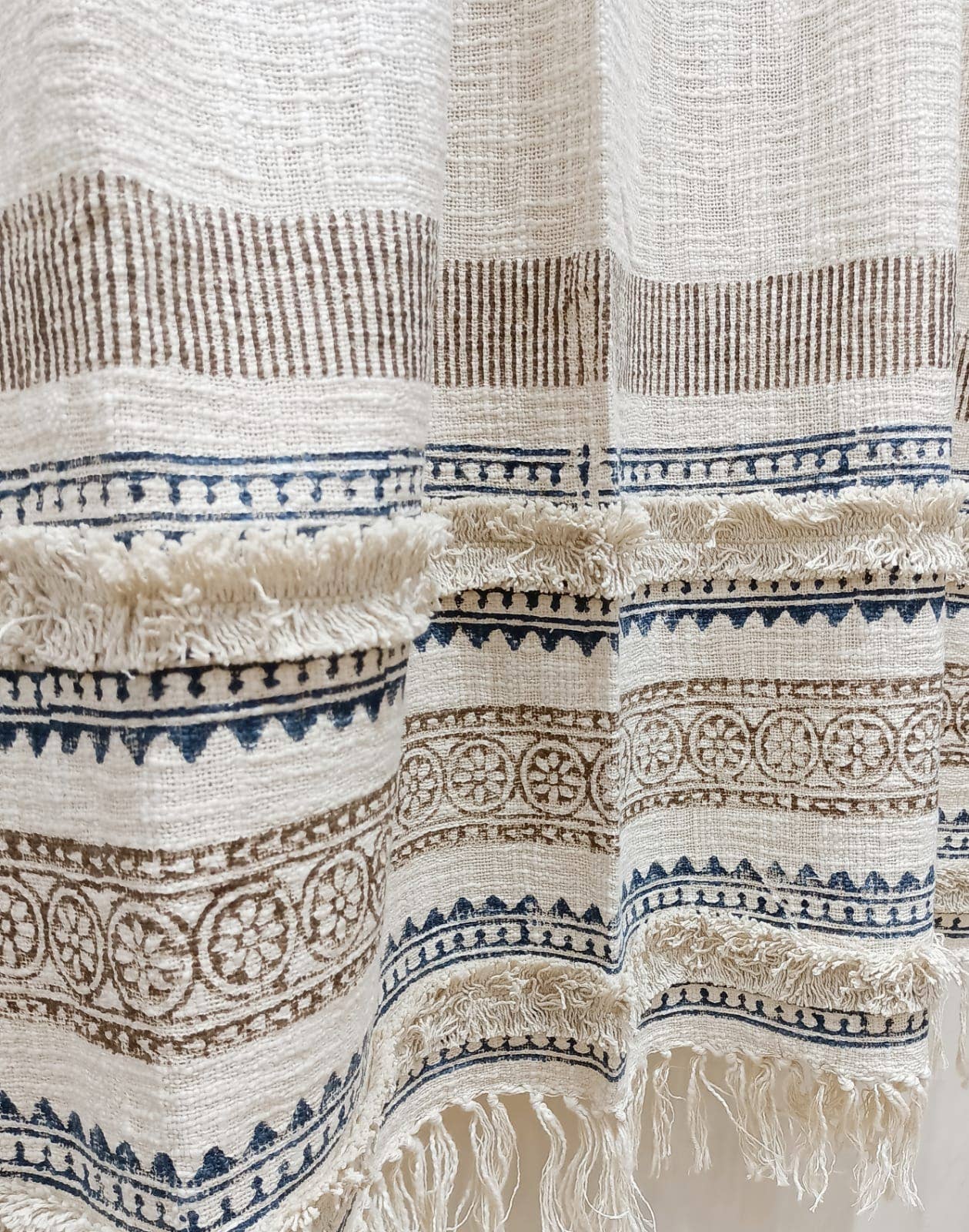 Handblock printed throws for home decor | Affordable throws