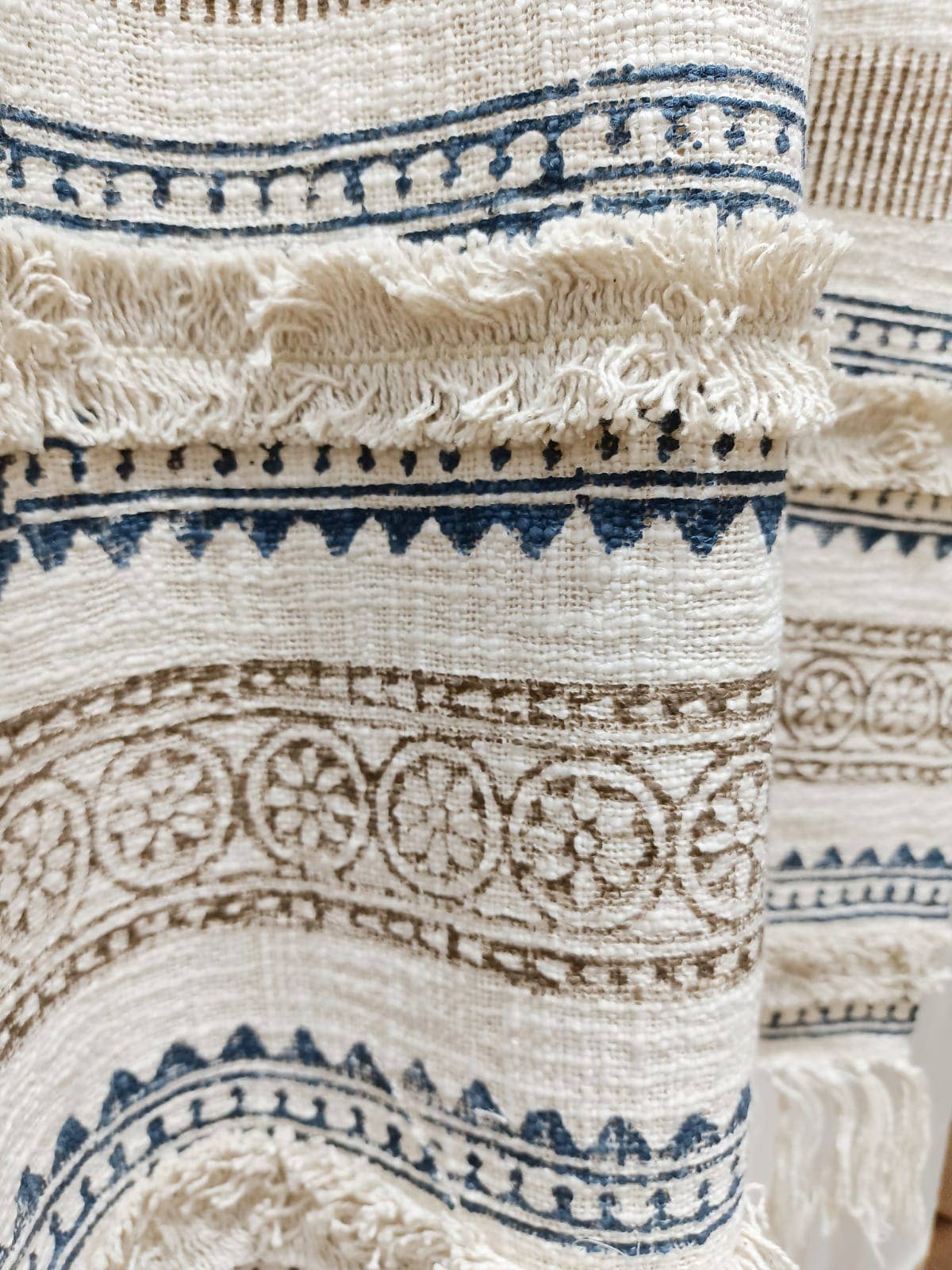 Handblock printed throws for home decor | Affordable throws