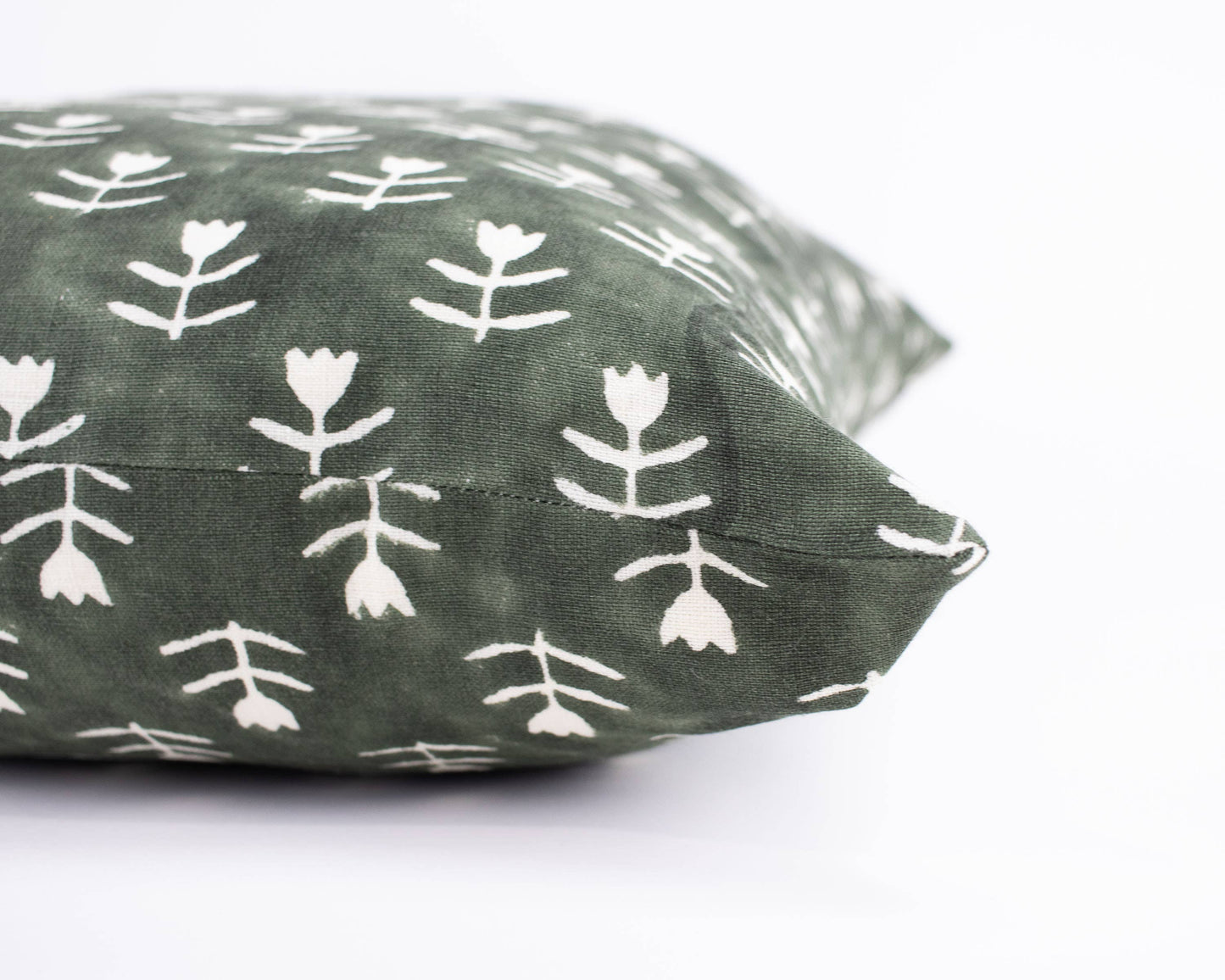 Didi - Tulip Block Print Pillow - Agave