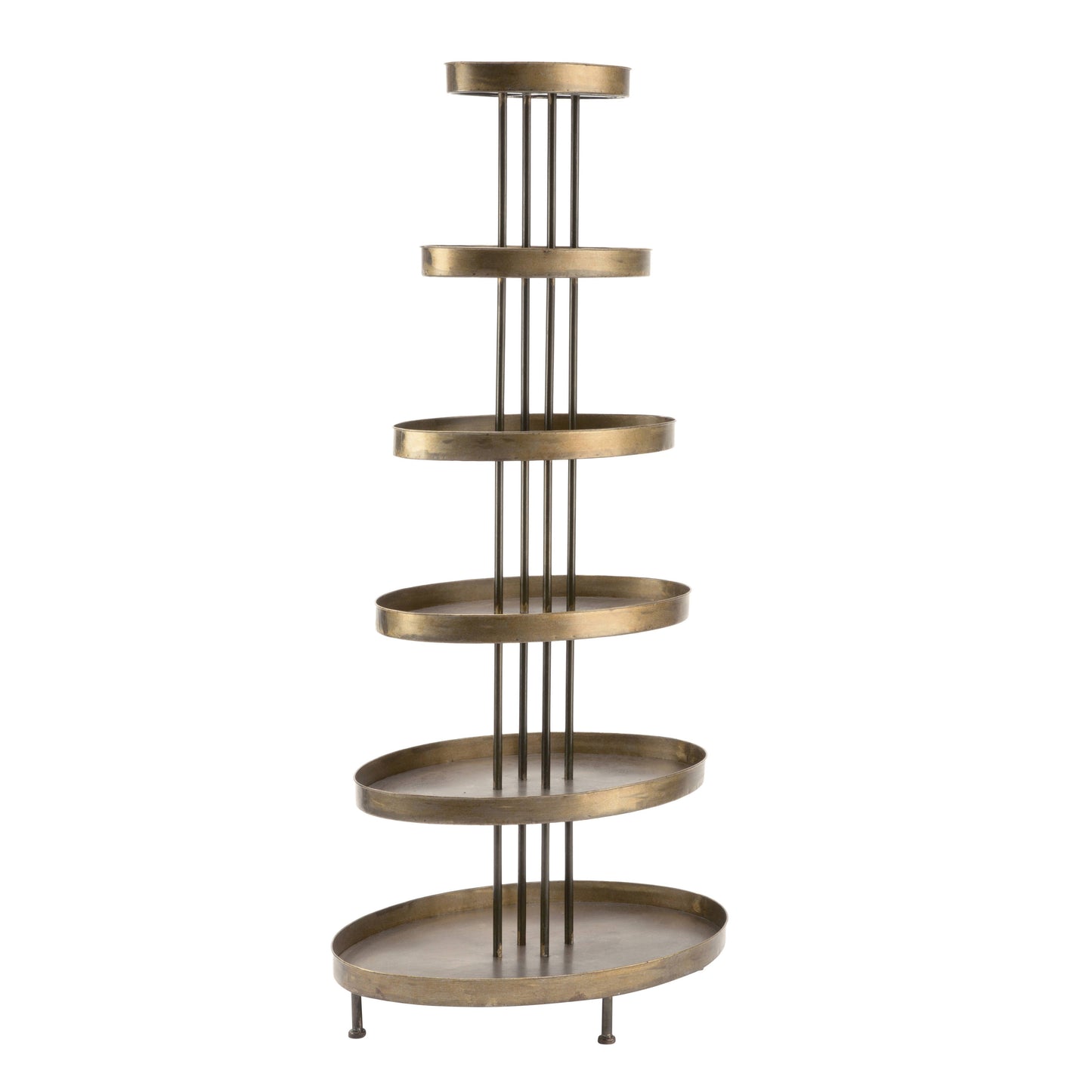 Metal 6 Tier Oval Display Tower