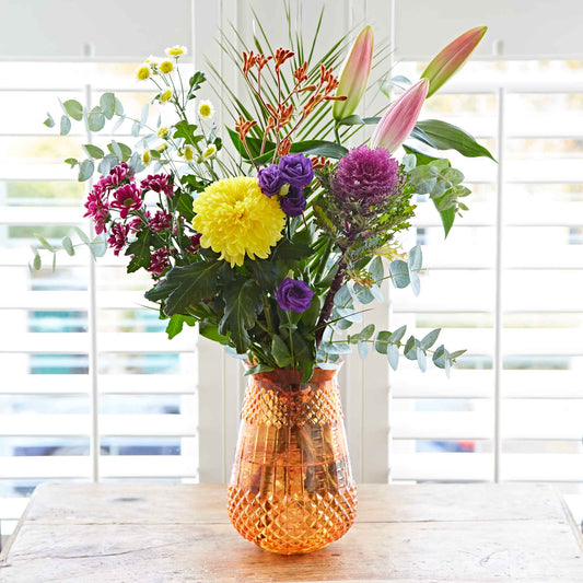 Orange Recycled Glass Vase