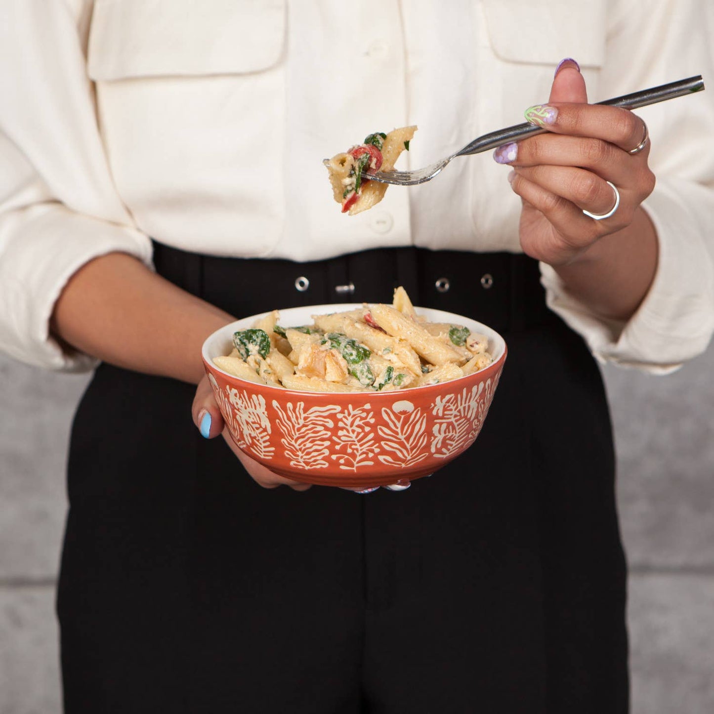 Danica Studio Entwine Imprint Stoneware Bowl, 6 inch DIA