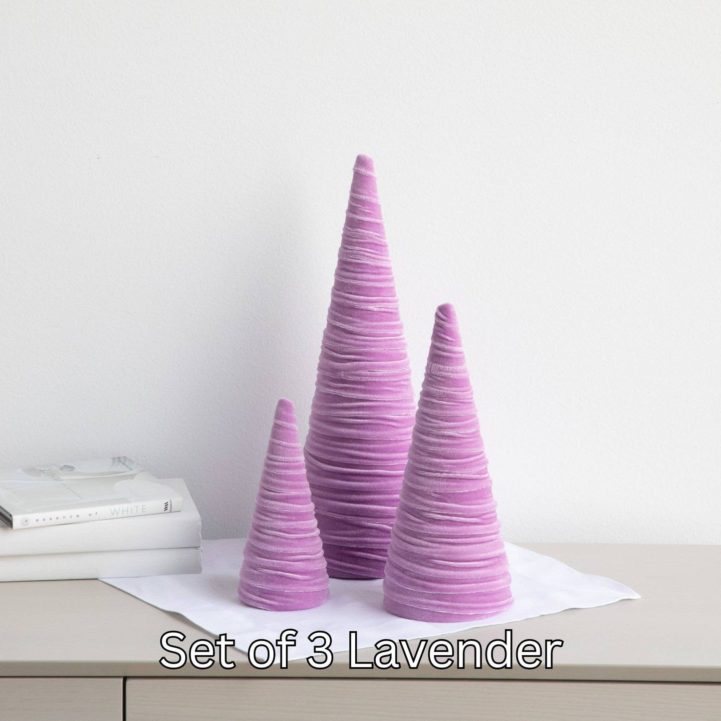 Velvet Cones Set of 3