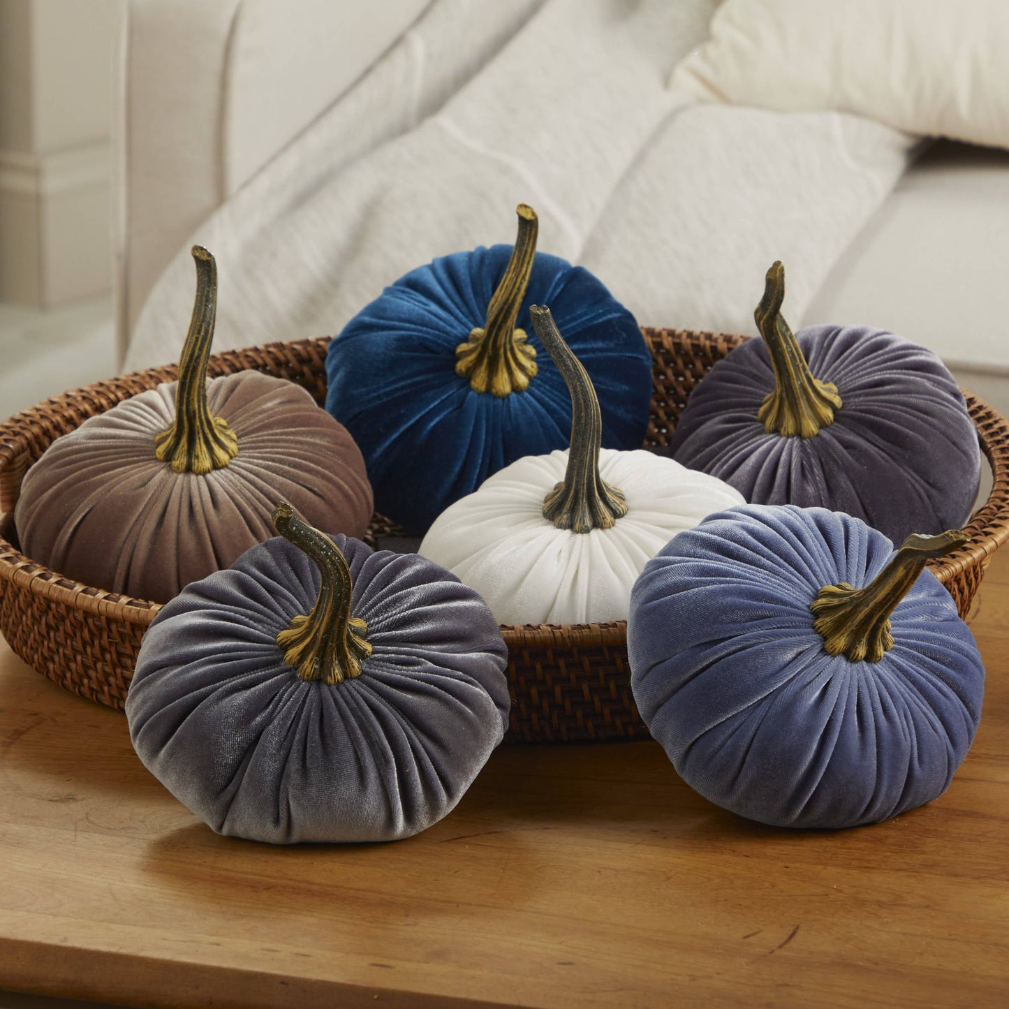 Pumpkin Large Velvet, Fall Decor, Shelf Sitter, Tablescape