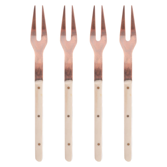 Ivory Resin Appetizer Forks