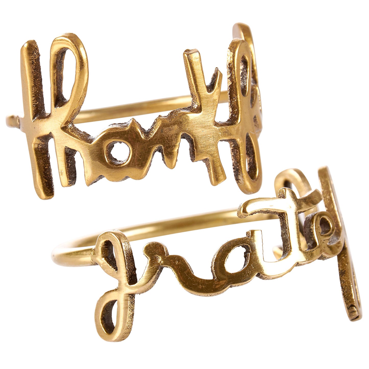 Grateful & Thankful Napkin Ring Set