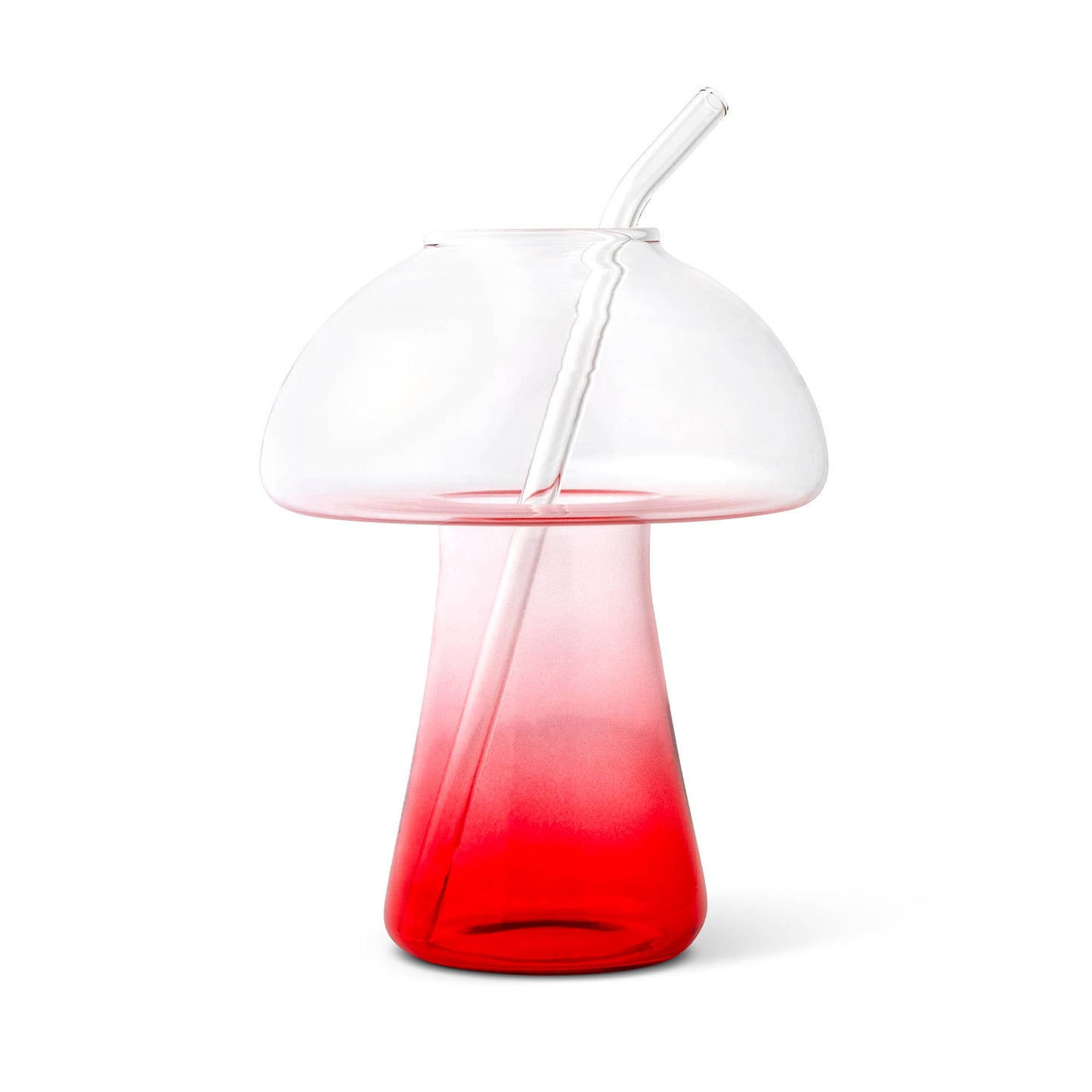 Set of 2 22oz Mushroom Glass with Glass Straws