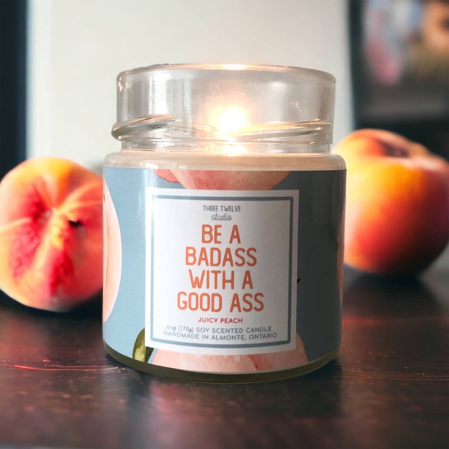Juicy Peach, Badass soy scented candle