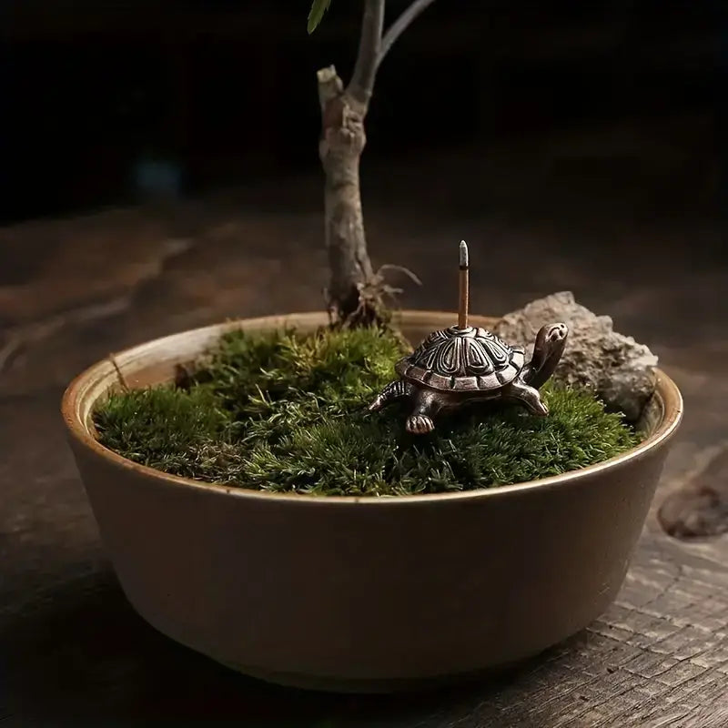 Turtle Mini Incense Holder Bronze/Copper Unique Piece (Co