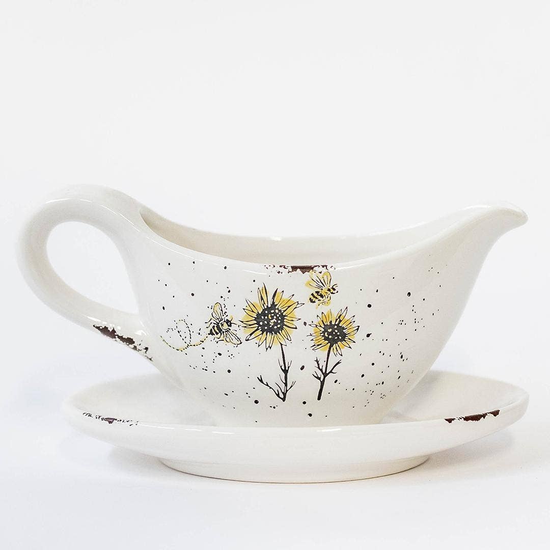 Sauce And Gravy Boat With Saucer