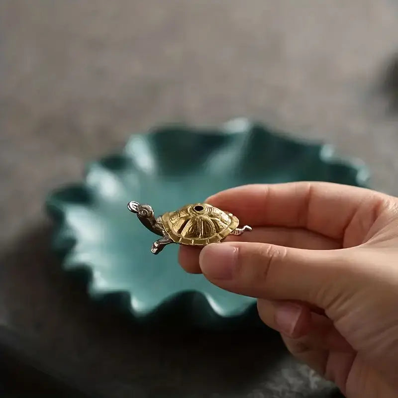 Turtle Mini Incense Holder Bronze/Copper Unique Piece (Co