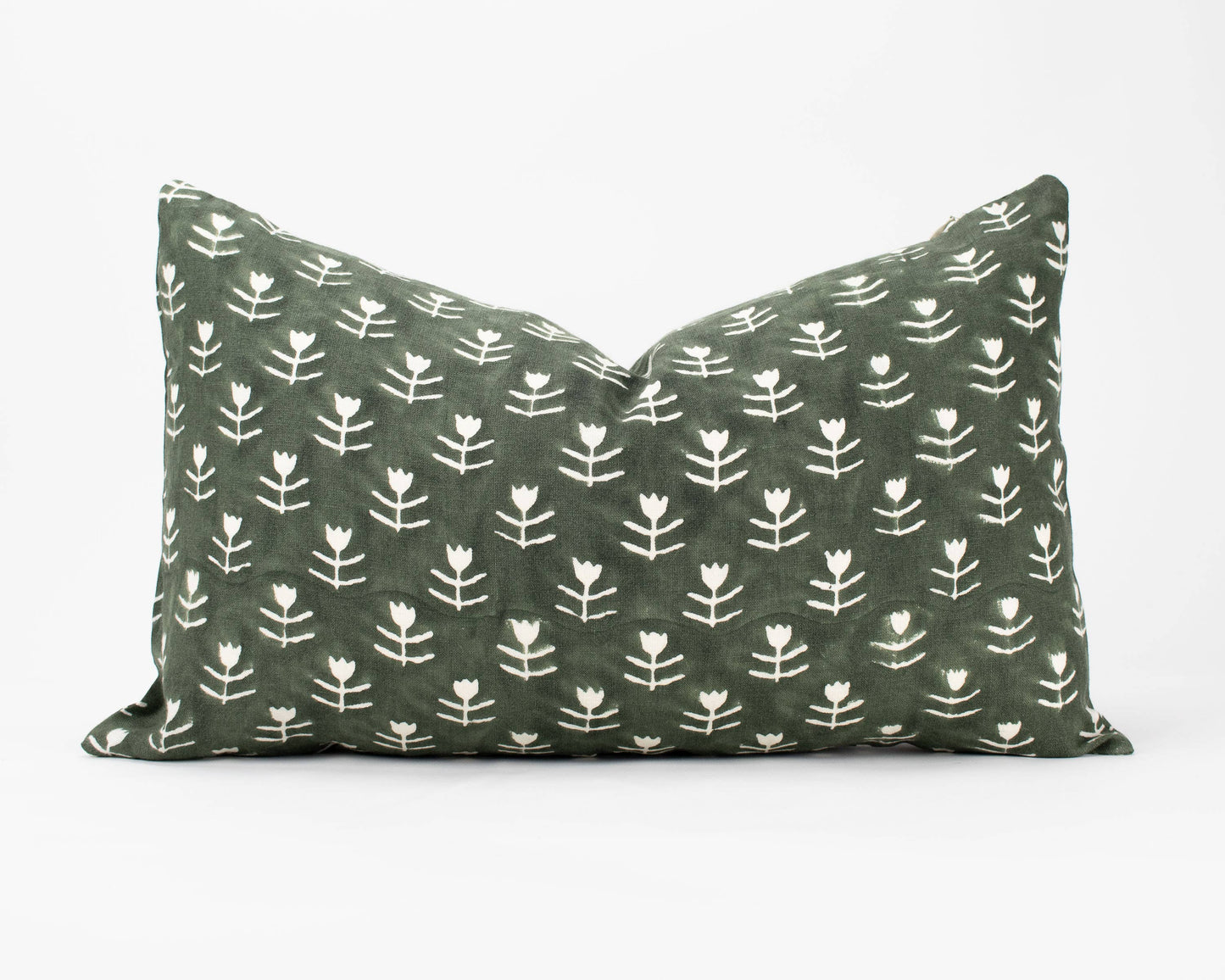 Didi - Tulip Block Print Pillow - Agave