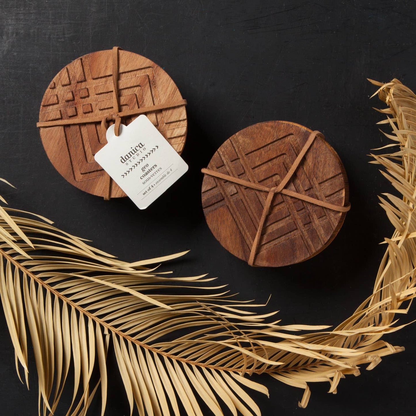 Danica Studio Facet Geo Coaster Set of 4