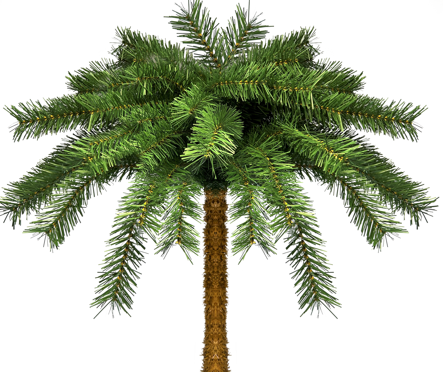 7 Foot Tall Palm Tree Christmas Tree with Sand Colored Skirt & 100 White LED Lights