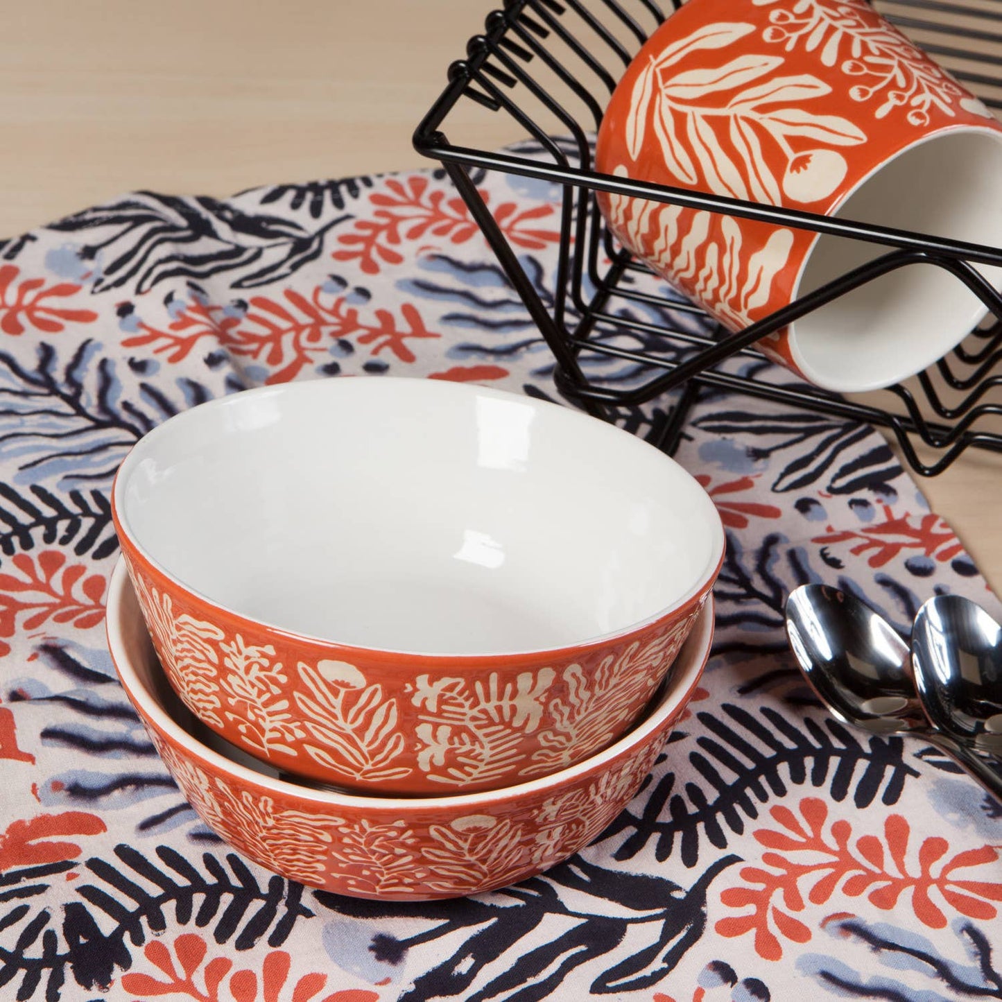 Danica Studio Entwine Imprint Stoneware Bowl, 6 inch DIA