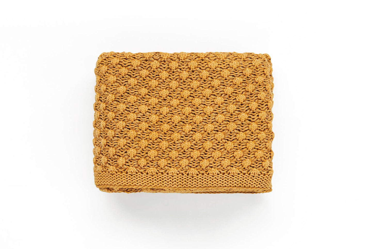 Popcorn Cotton Knitted Throw Blanket