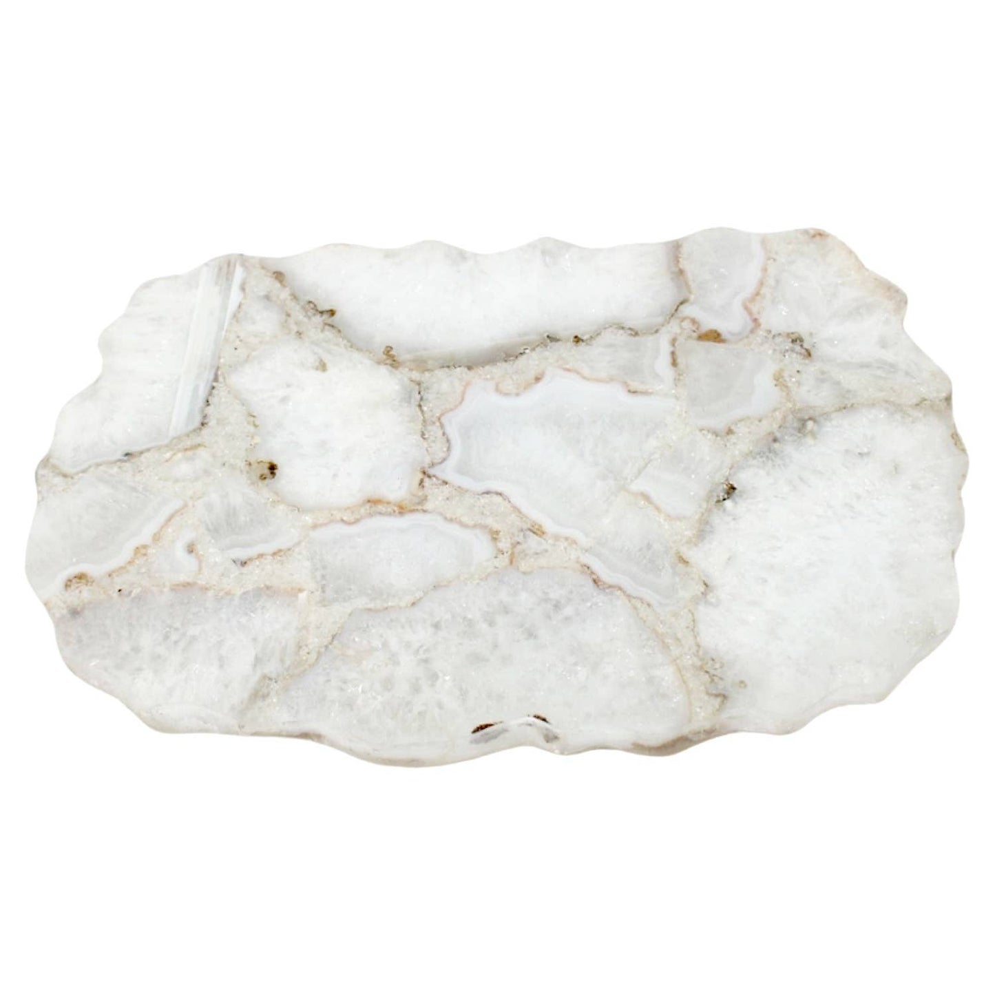 Lg. White Agate Organic Platter