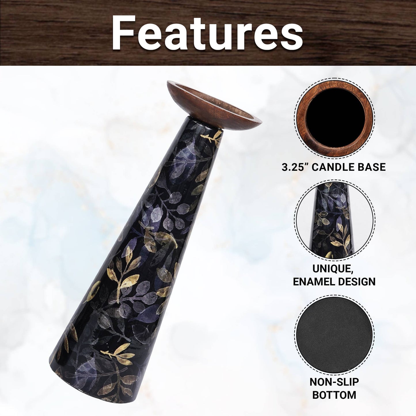 Moody Floral Candle Holder Set