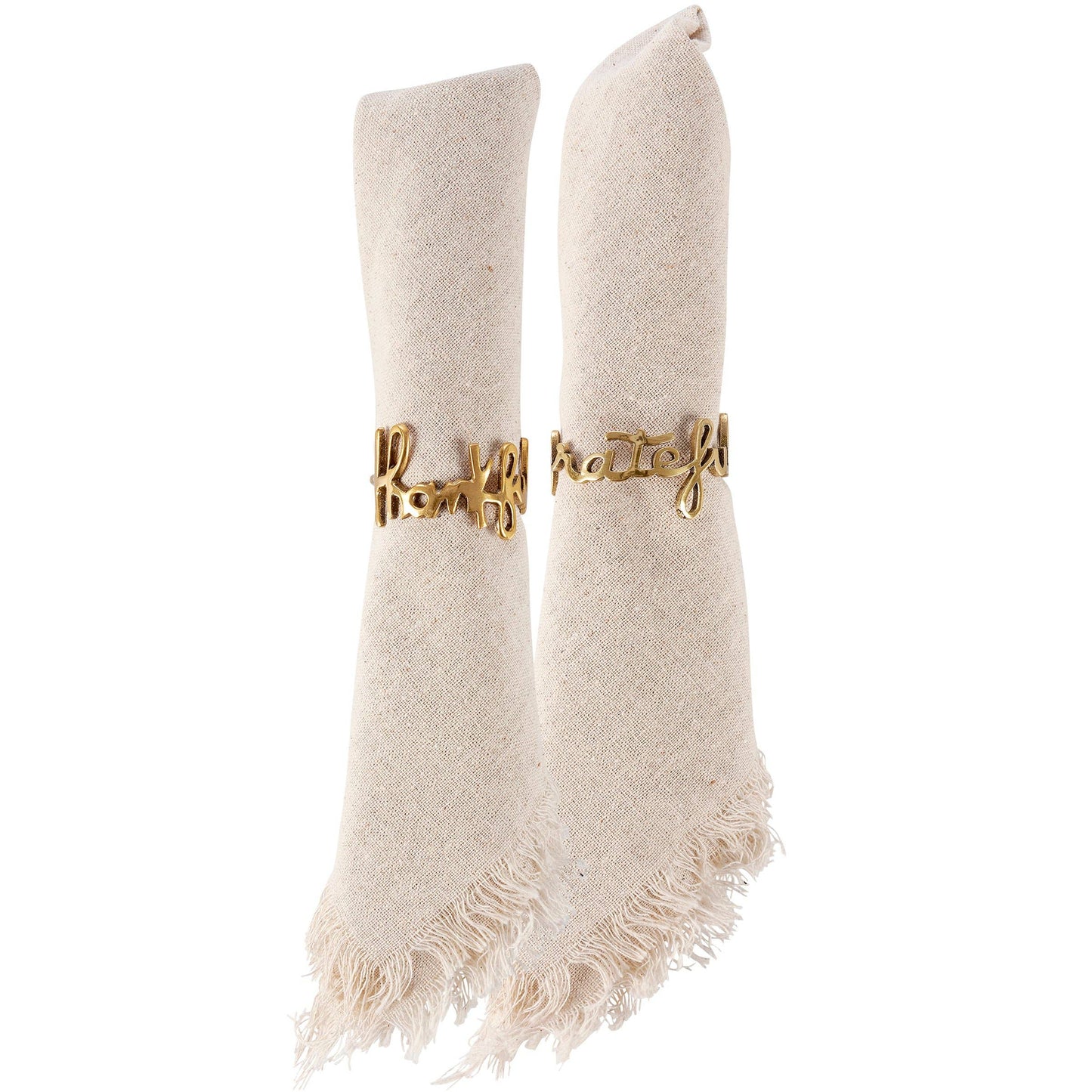Grateful & Thankful Napkin Ring Set