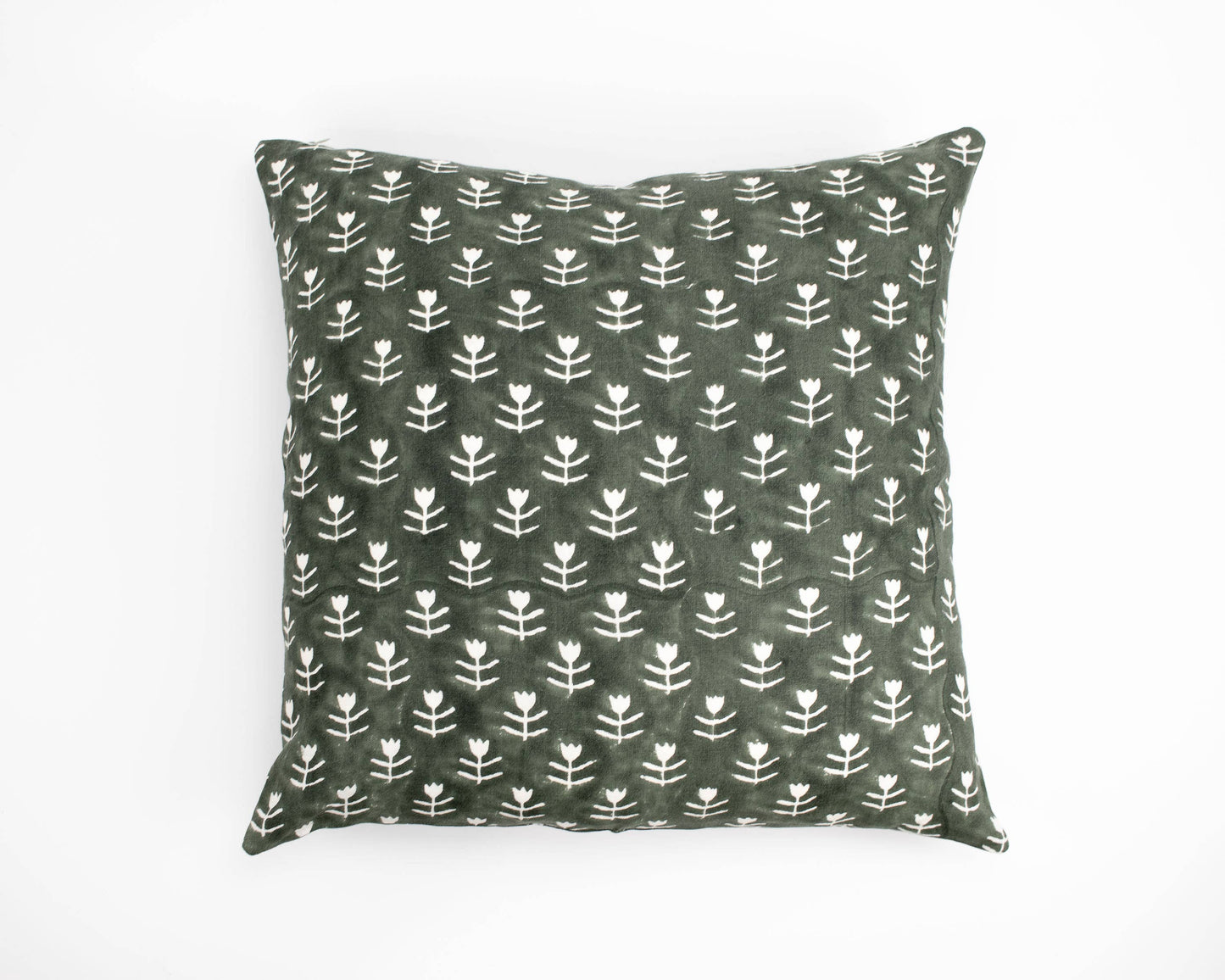 Didi - Tulip Block Print Pillow - Agave