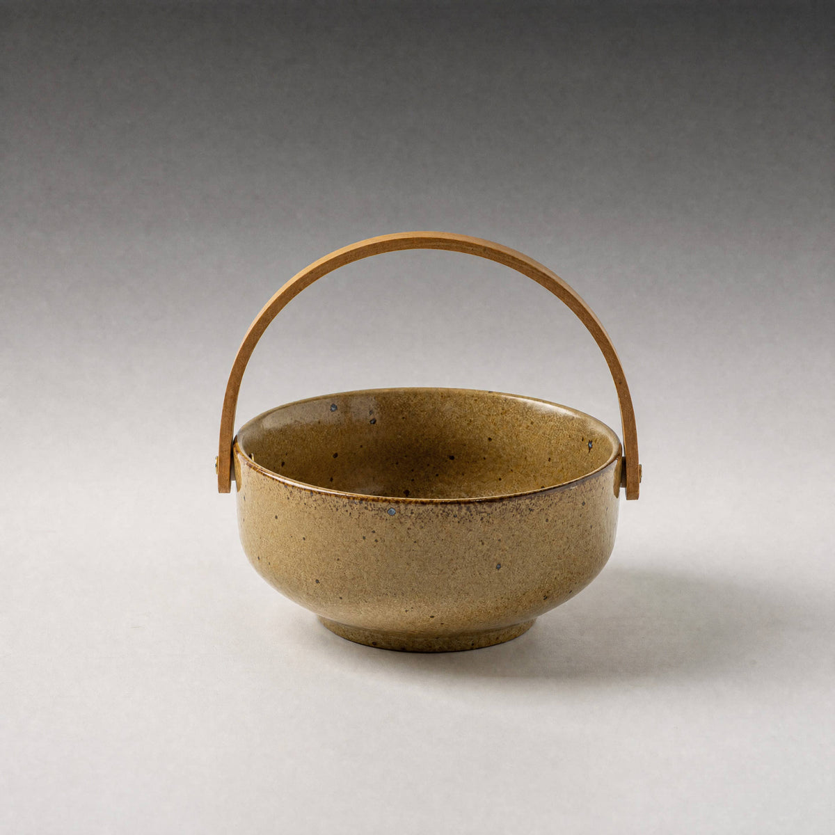 Ceramic Serving Bowl with Wood Handle