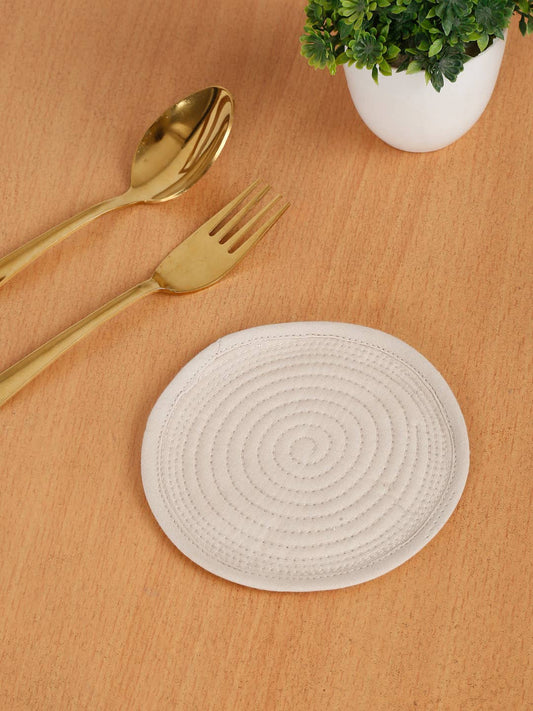 Set of 4 Quilted Coaster | Quilted Fabric Drink Coaster