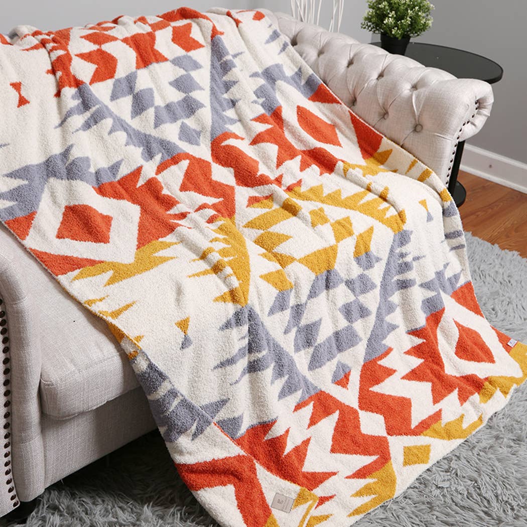 Tribal Pattern Cozy Soft Throw Blanket