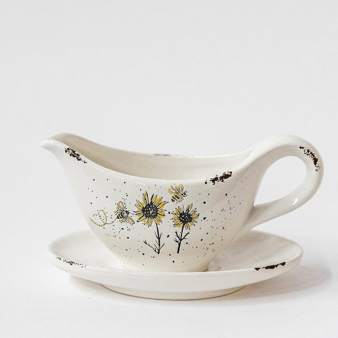 Sauce And Gravy Boat With Saucer