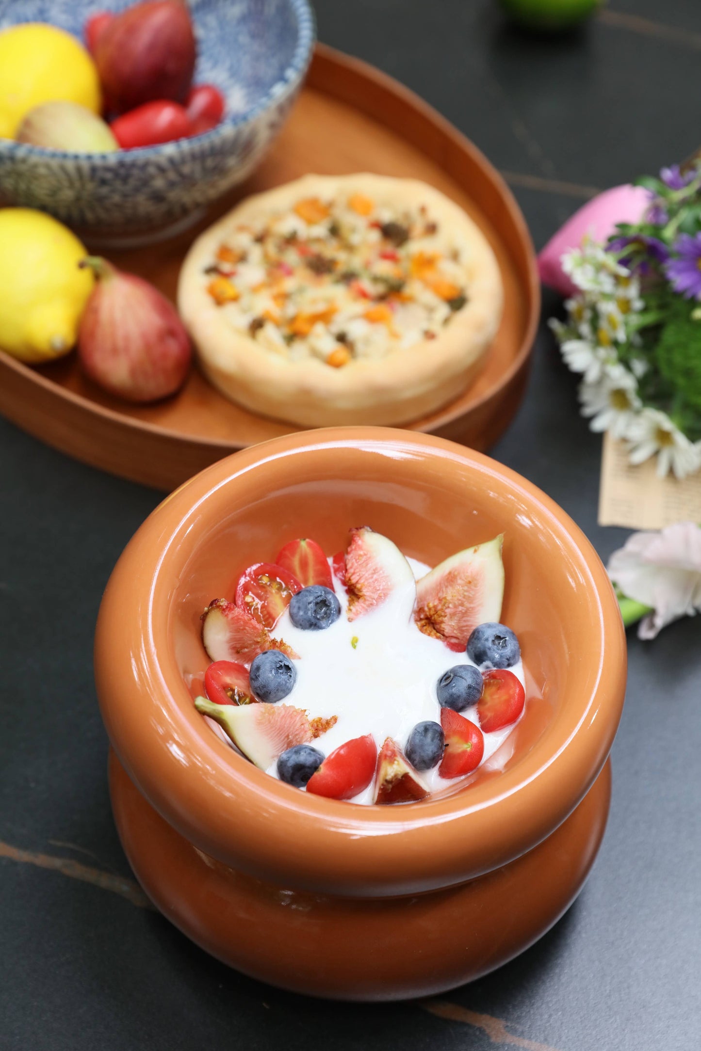 Soufflé Pet Bowl - Amber Orange