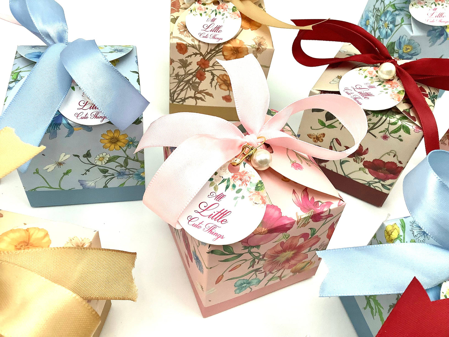 Beautiful Floral Tea Box. Black Tea with Rose Petals Teabag