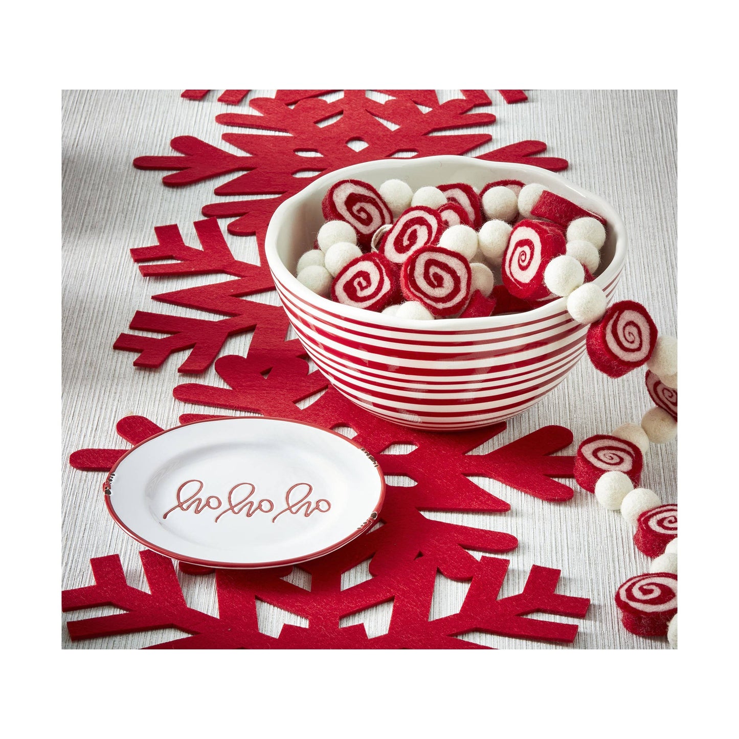 Christmas Ho Ho Ho Appetizer Plate - Multi