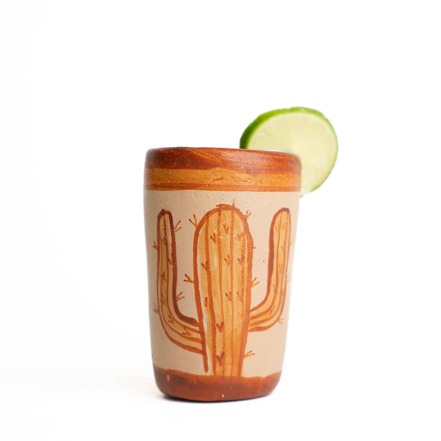 MEXTEQUIL Terracotta Tequila Shot Glasses - Set of 4 - Icons
