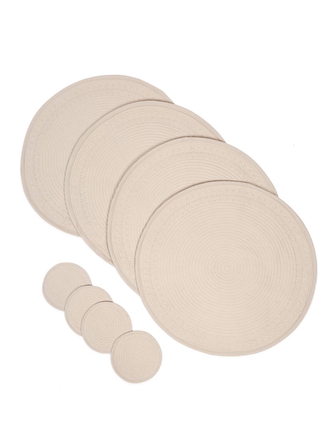 Set of 4 Quilted Coaster | Quilted Fabric Drink Coaster