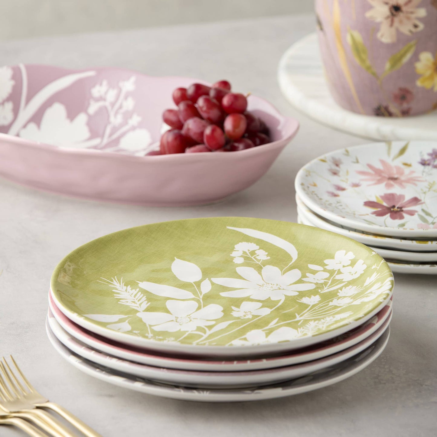 Wildflowers Dinner Plate 11in 4 asst