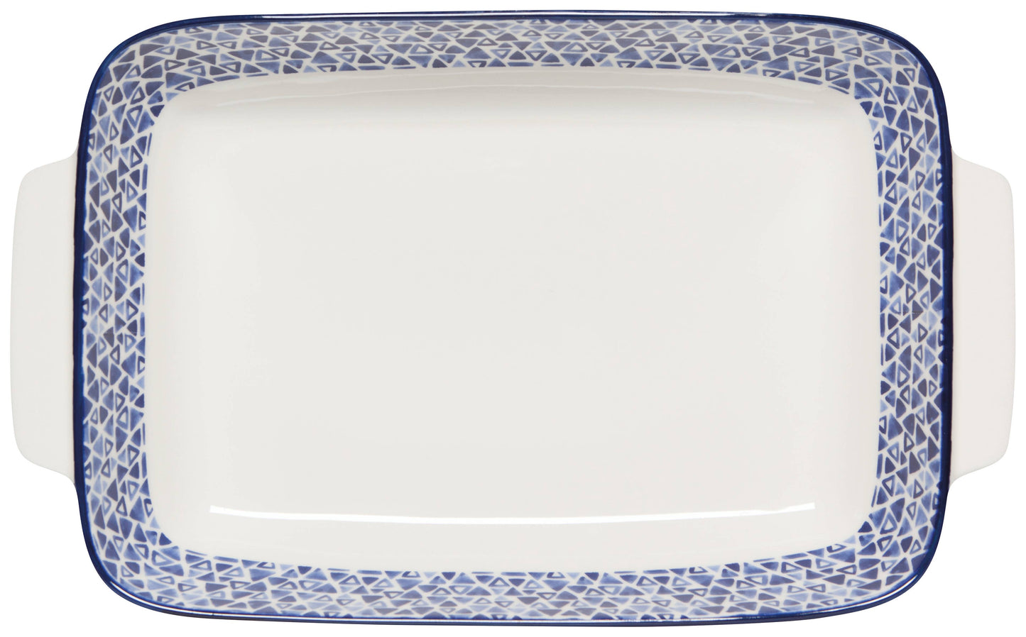 Indigo Triangles Baking Dish