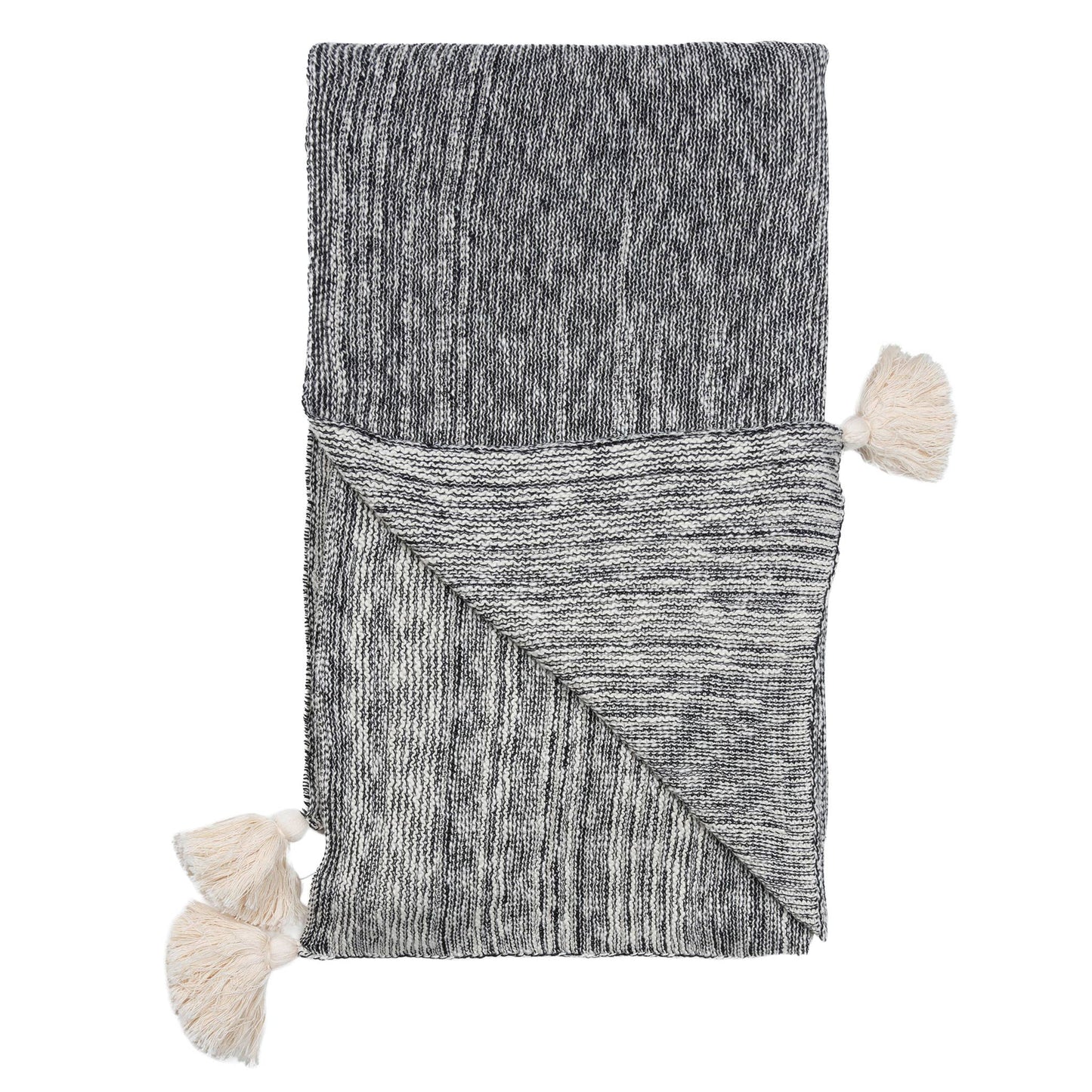 Necalli 50x60" Cotton Decorative Marled Knit Throw Blanket