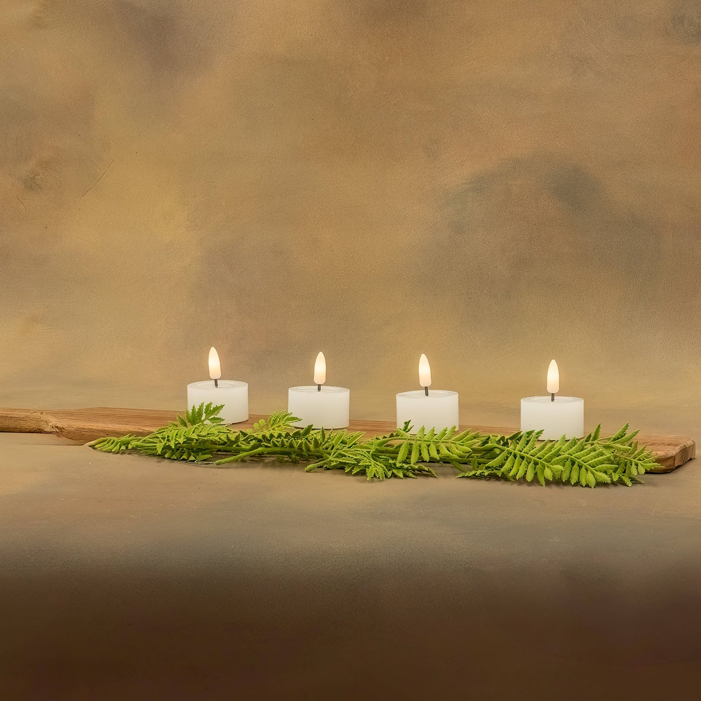 Set of 4 White Flameless Tealight Candles