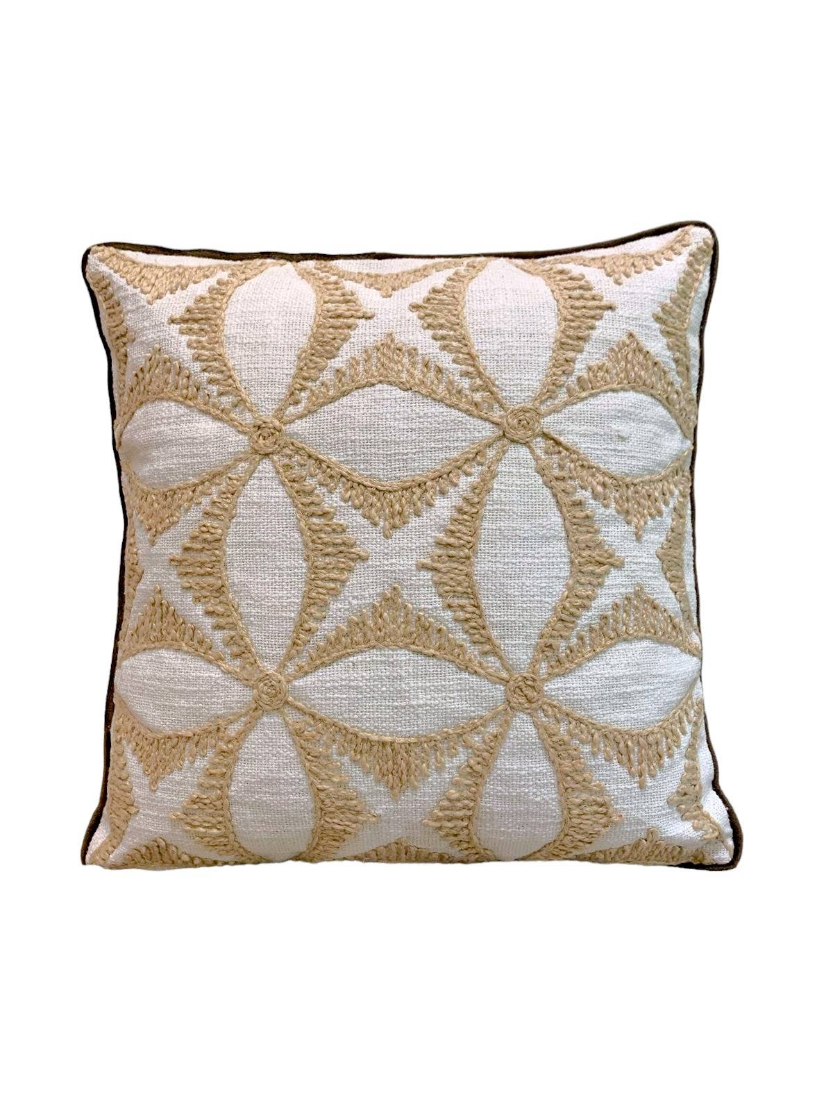 Handmade Floral Throw Pillow