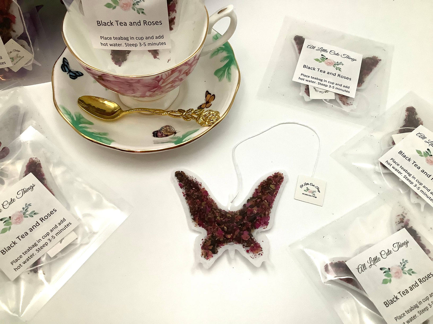 Butterfly Black Tea and Roses All Little Cute Things packet