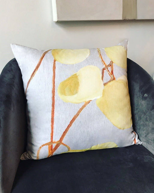 Milkweed on Pale Grey Pillow