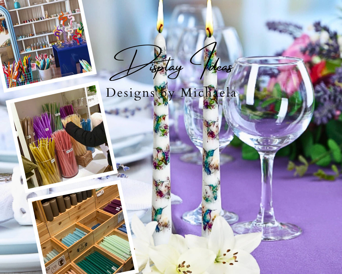 Hummingbird Taper Candles Home Decor and Gift