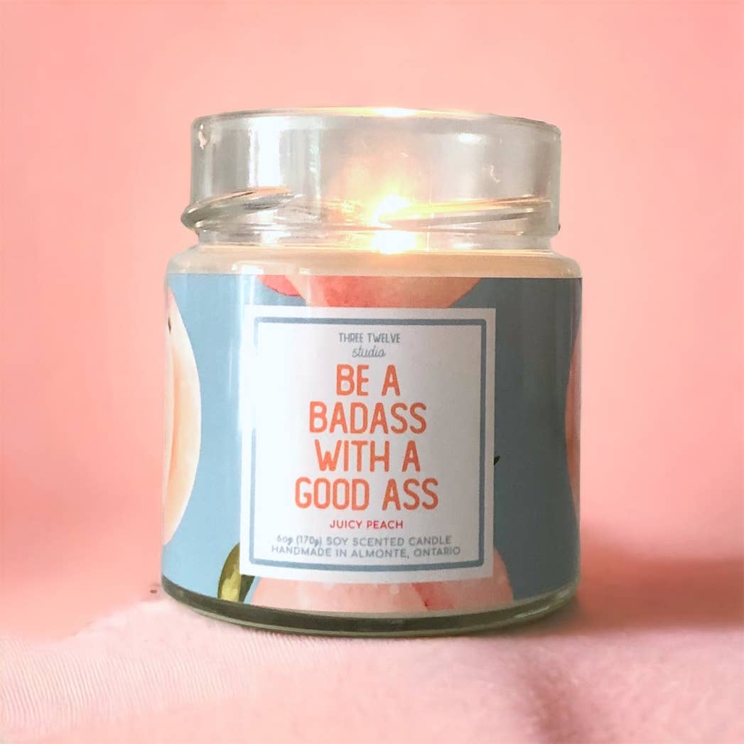Juicy Peach, Badass soy scented candle