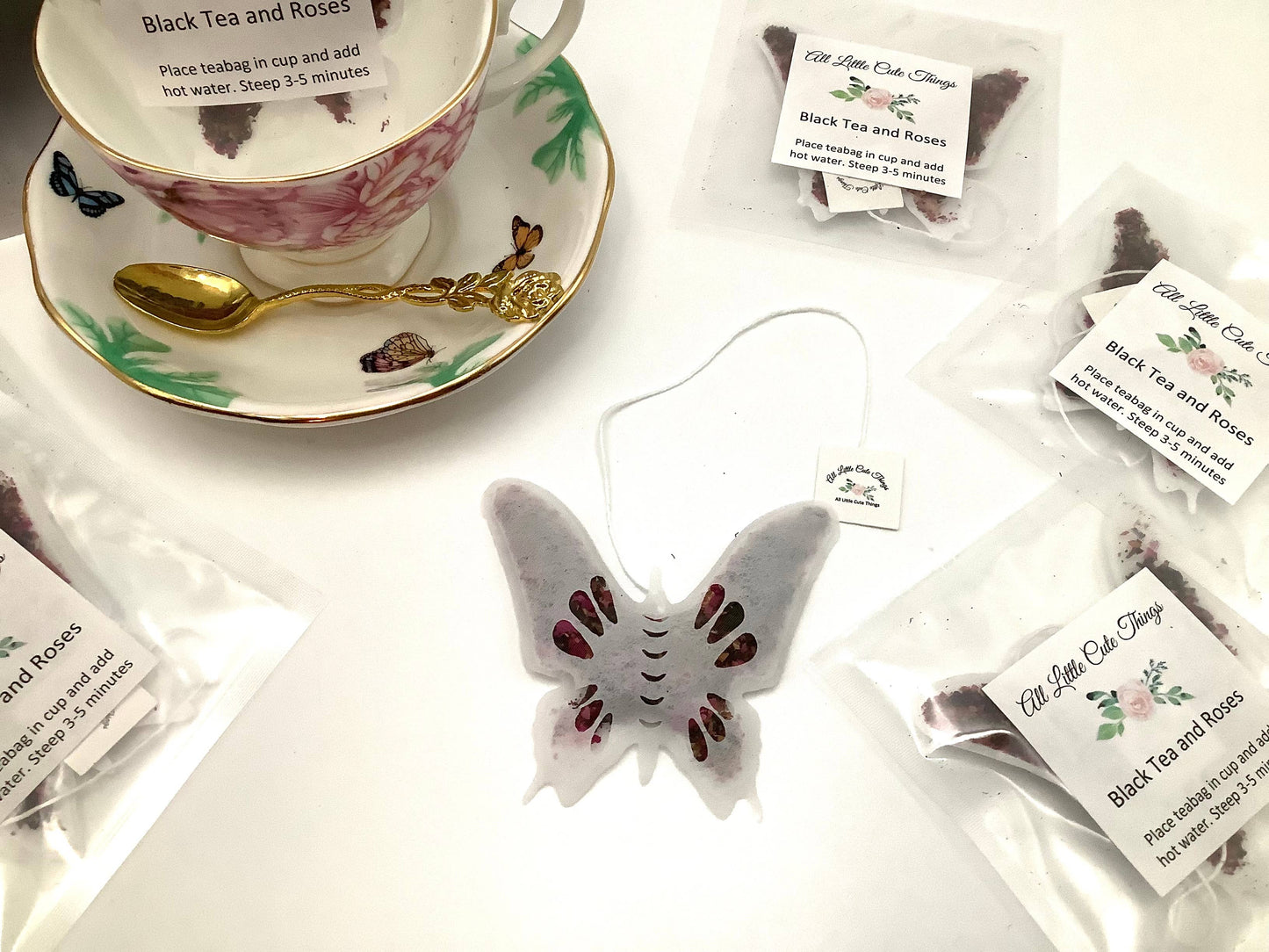 Butterfly Black Tea and Roses All Little Cute Things packet