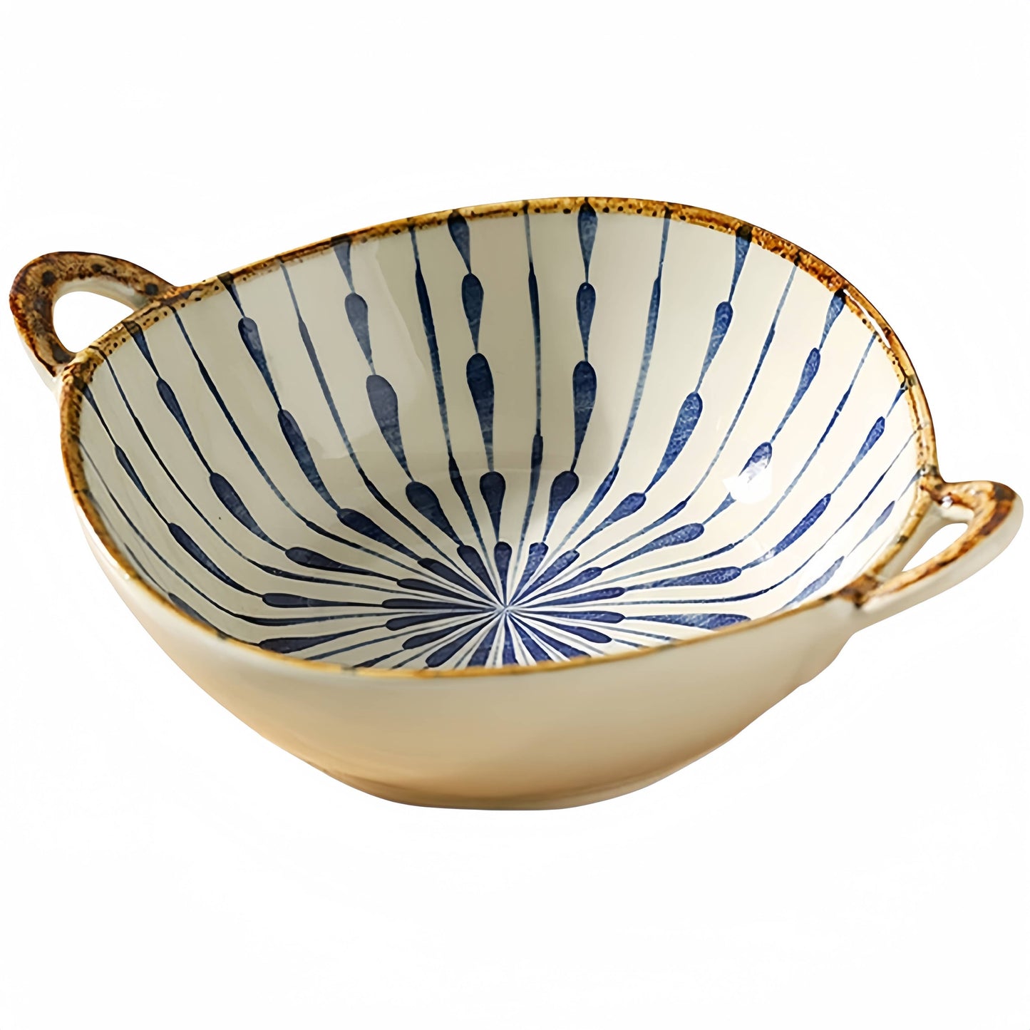 Hand-Painted 27oz Ceramic Artisan Bowl